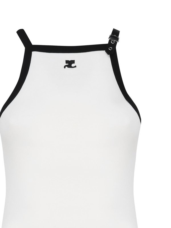 The Best Shops Courreges: Knielange Kleider - Knielanges Kleid - Weiß