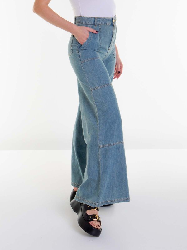 MOSCHINO: jeans bootcut online - Jeans con zip