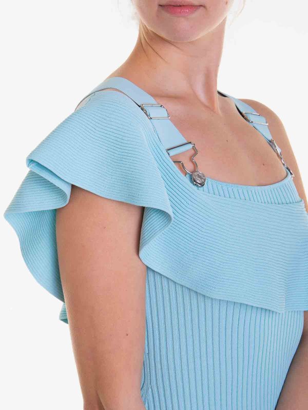 MOSCHINO buy online 膝丈ドレス - ライトブルー