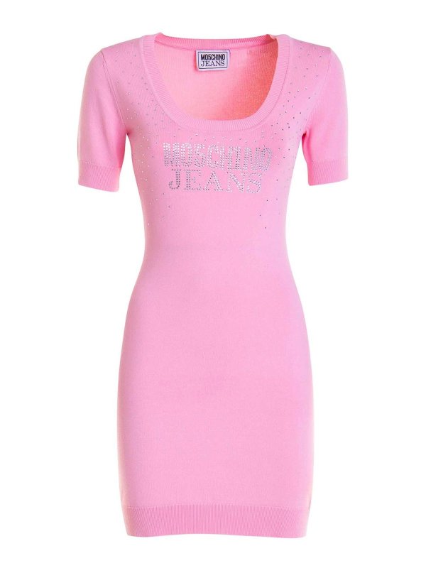 MOSCHINO: ニーレングスドレス - 膝丈ドレス - ヌードカラー