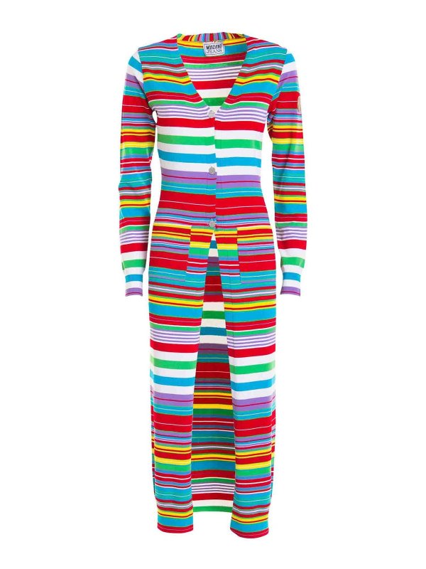 MOSCHINO: Strickpullover mit Rundhalsausschnitt - Rundhalspullover - Bunt