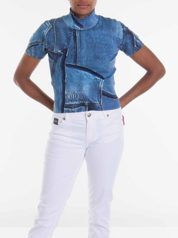 The Best Shops Versace Jeans Couture: クルーネック - クルーネック - デニム