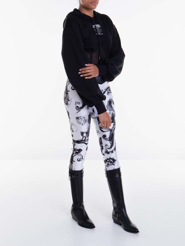 Versace Jeans Couture: Strickpullover mit Rundhalsausschnitt online - Rundhalspullover - Schwarz