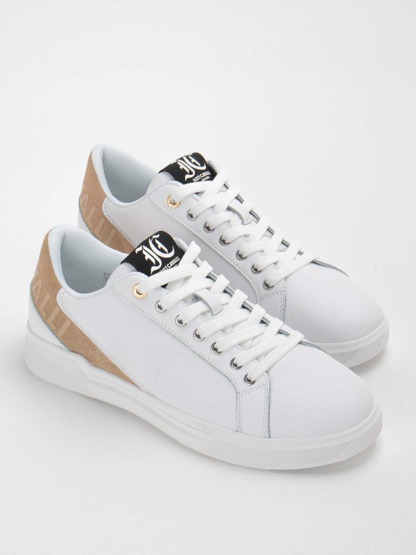 Just Cavalli Logo Sneakers - White - Men | 76QA3SB9ZP391003 Just Cavalli Logo Sneakers - White - Men | 76QA3SB9ZP391003