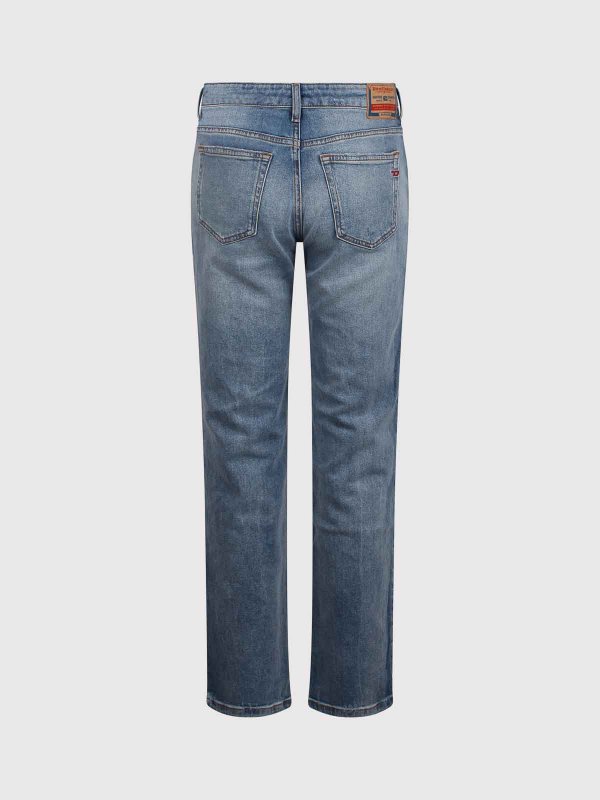DIESEL: straight leg jeans online - D-Mine Straight Jeans With Medium Waist