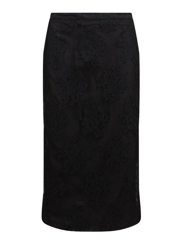 DOLCE & GABBANA: Knielange und Midi Röcke - Midirock - Schwarz