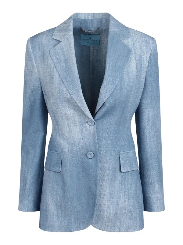 ERMANNO SCERVINO: blazers - Blazer With Denim Print