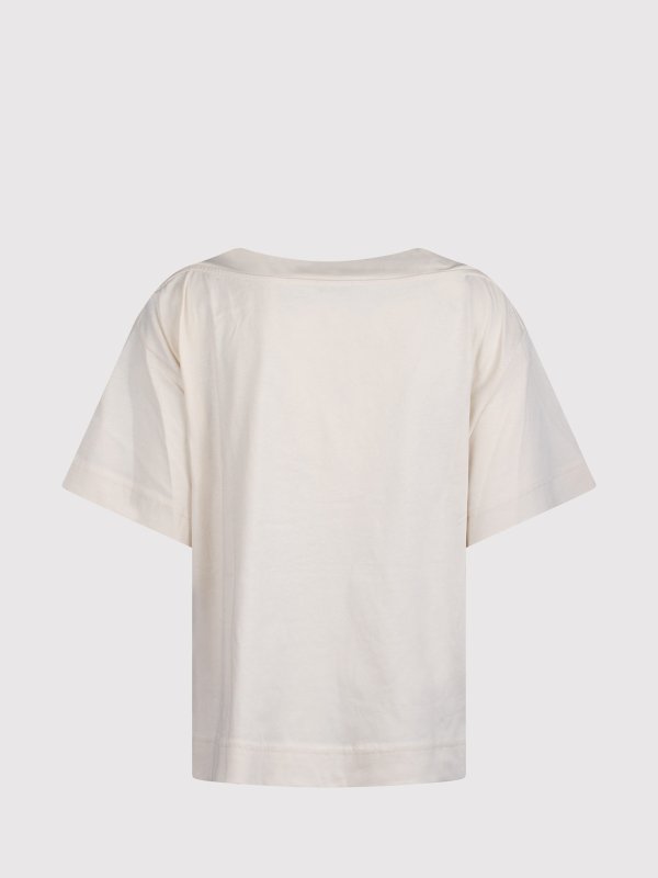 MONCLER: t-shirts online - T-Shirt With Embroidered Logo