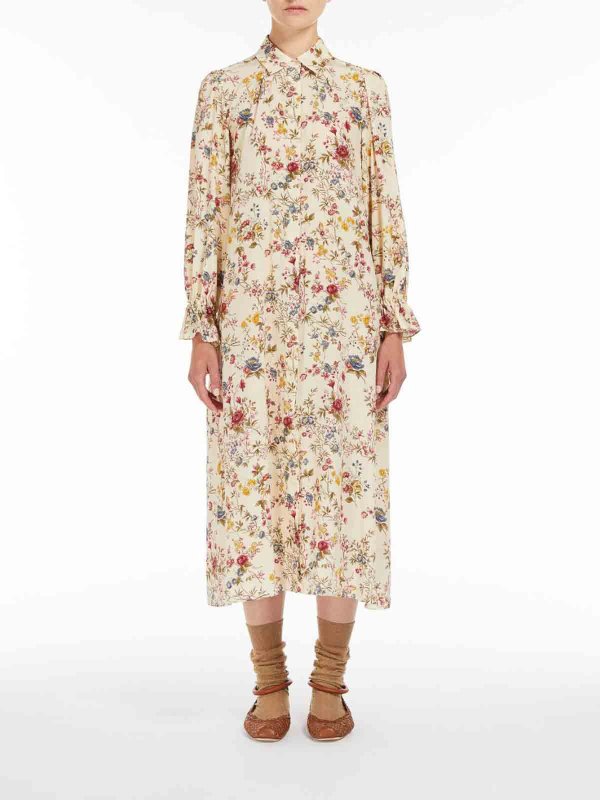 ＜WALES＞Weekend Max Mara ピュアシルククレープデシンドレス Weekend Max Maraアウトレット「SIRO」シルククレープ ドレス