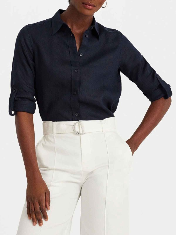 LAUREN RALPH LAUREN: Chemises online - Chemise - Bleu Foncé