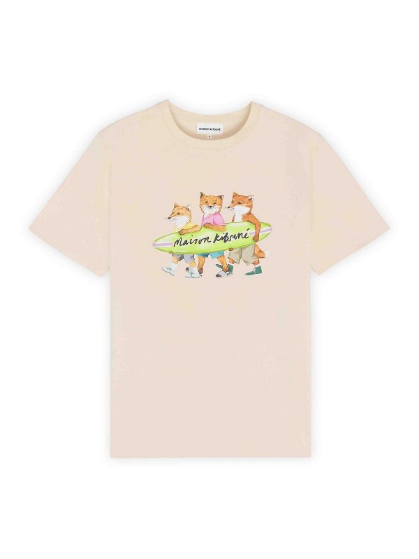 MAISON KITSUNÉ: T-shirts - T-Shirt - Blanc