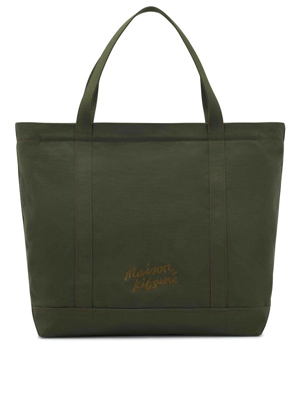 MAISON KITSUNÉ: totes bags online - Fox Head Large Tote