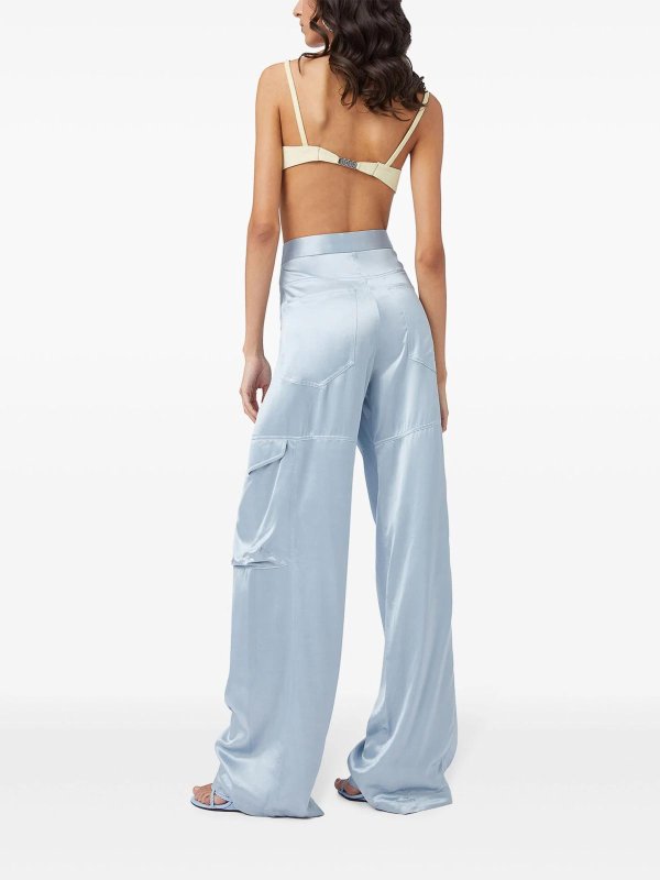 The Best Shops GCDS: casual trousers - Satin cargo pants