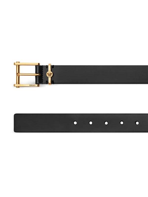 VERSACE: belts online - Leather belt