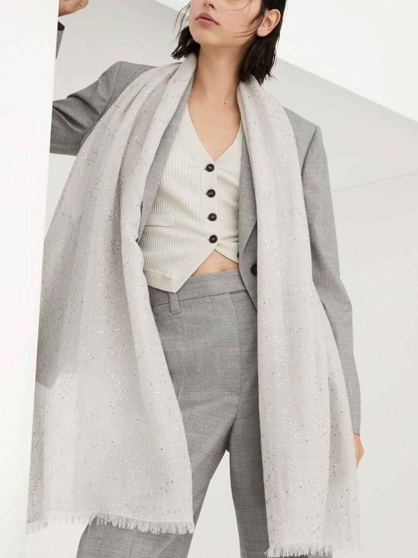 The Best Shops BRUNELLO CUCINELLI: スカーフ - スカーフ - グレー