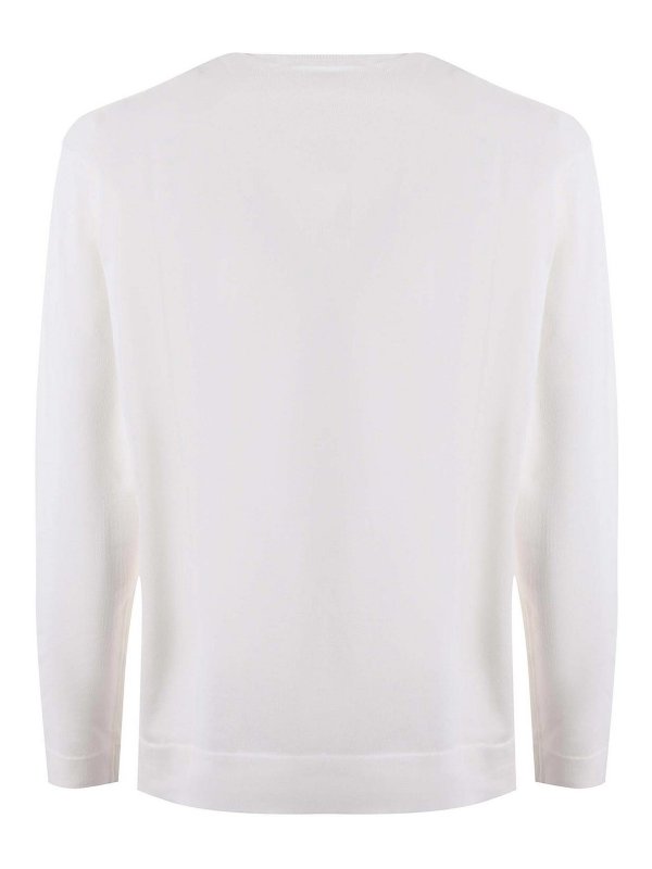 The Best Shops C.P. COMPANY: Suéteres con cuello pico - Suéter Cuello Redondo - Blanco