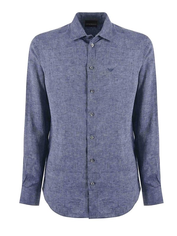 EMPORIO ARMANI: Chemises - Chemise - Bleu