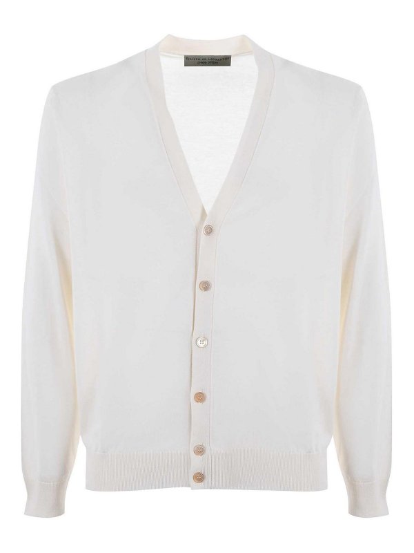 FILIPPO DE LAURENTIIS: Cardigans - Cardigan - Weiß