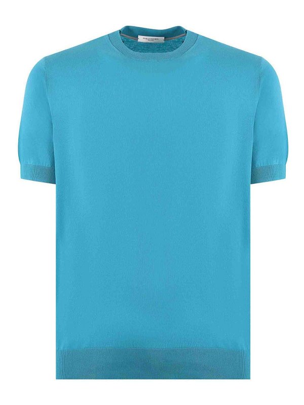 Paolo Pecora: T-shirts - T-Shirt - Hellblau