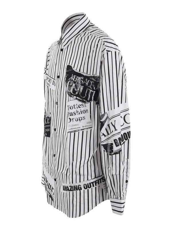 Versace Jeans Couture: シャツ online - ストレートジーンズ - 白