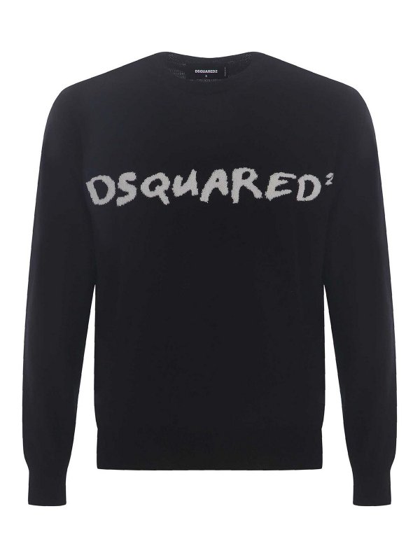 DSQUARED2: Pull col rond - Pull Col Rond - Noir