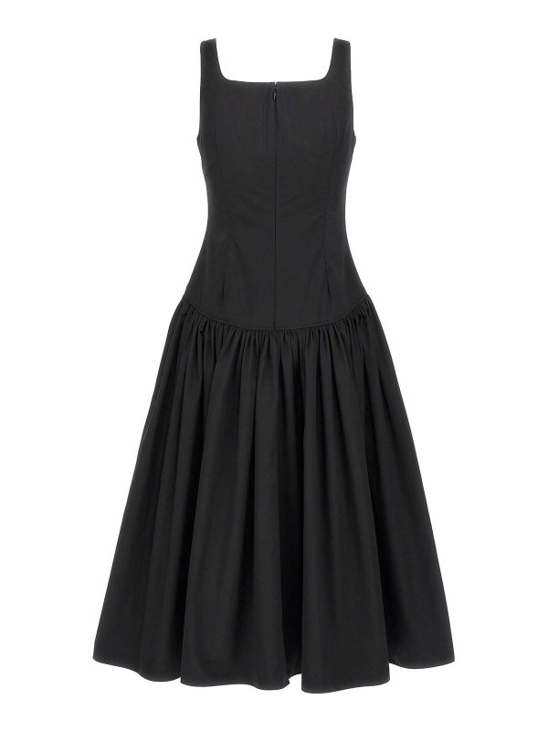 ALEXANDER MCQUEEN: knee length dresses online - Heart Neckline Midi Dress