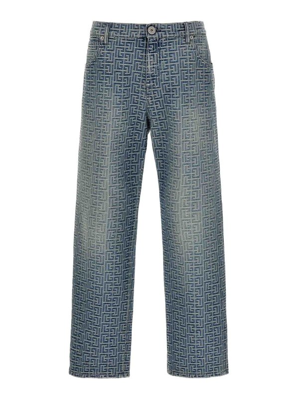Balmain: straight leg jeans - Jeans