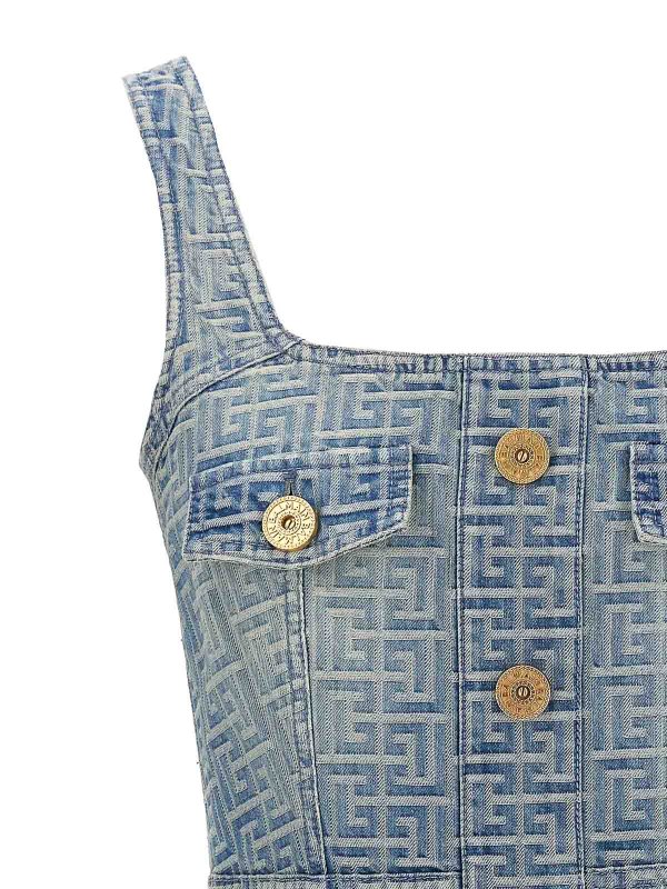 The Best Shops Balmain: ニーレングスドレス - 膝丈ドレス - Monogram