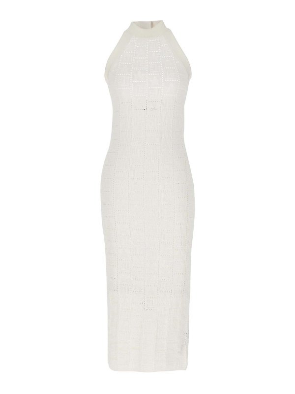 Balmain: Vestidos media pierna - Vestido Midi - Blanco