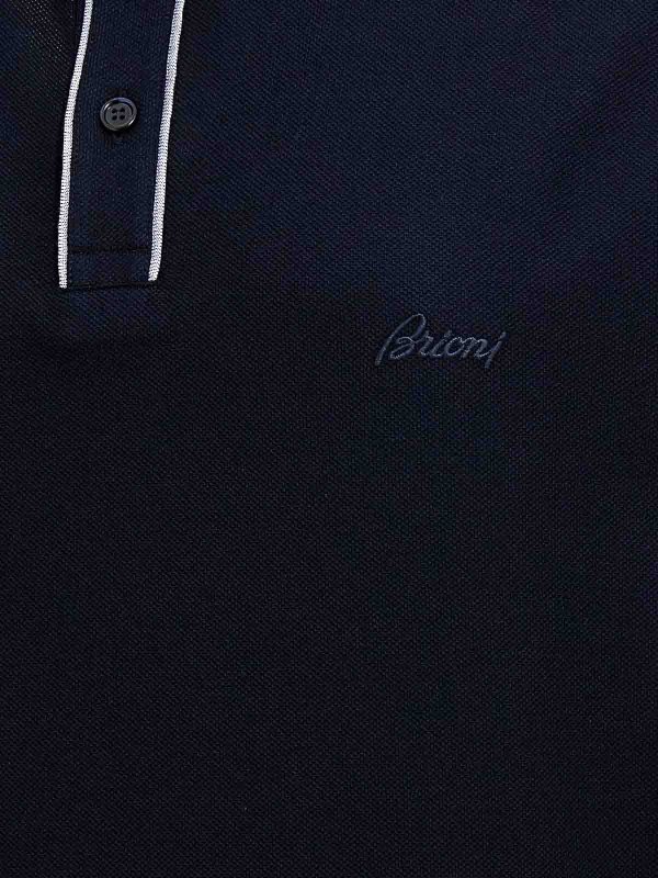 Logo Embroidery Polo Shirt shop online: BRIONI