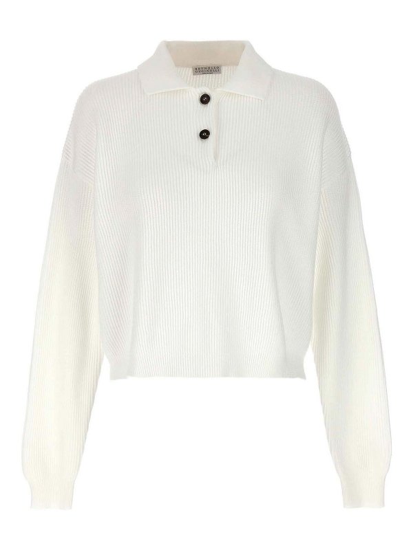 BRUNELLO CUCINELLI: cardigans - Polo Sweater