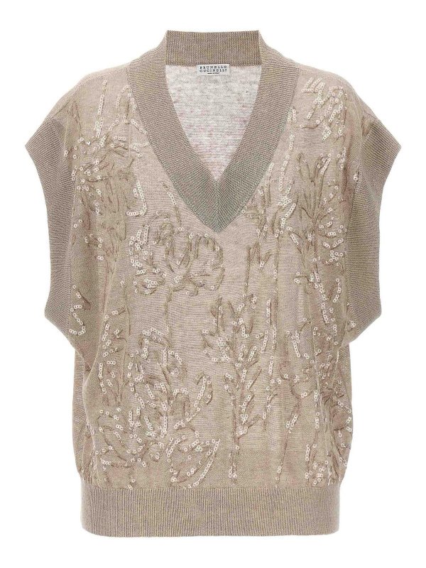 BRUNELLO CUCINELLI: vests - Sequin Vest