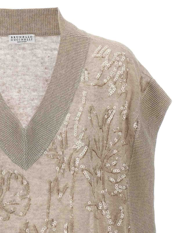 The Best Shops BRUNELLO CUCINELLI: vests - Sequin Vest