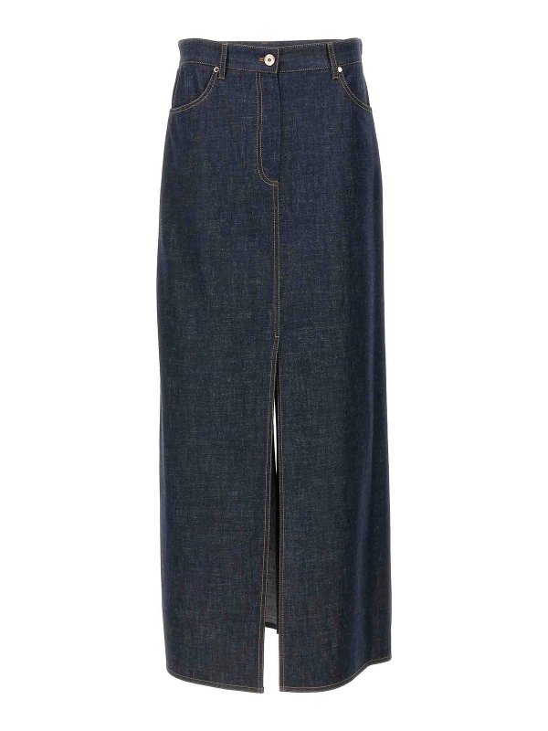 BRUNELLO CUCINELLI: Jupes midi et au genou - Jupe Midi - Bleu