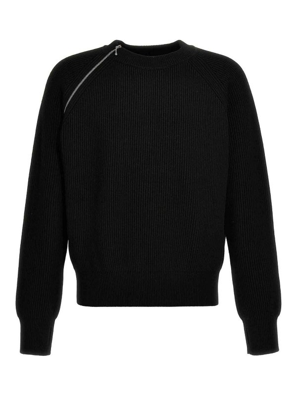 BURBERRY: crew necks - Zip Detail Sweater