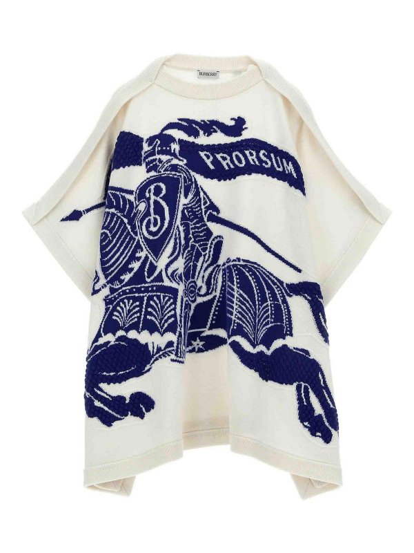 BURBERRY: ケープ＆ポンチョ - ケープ/ポンチョ - 白