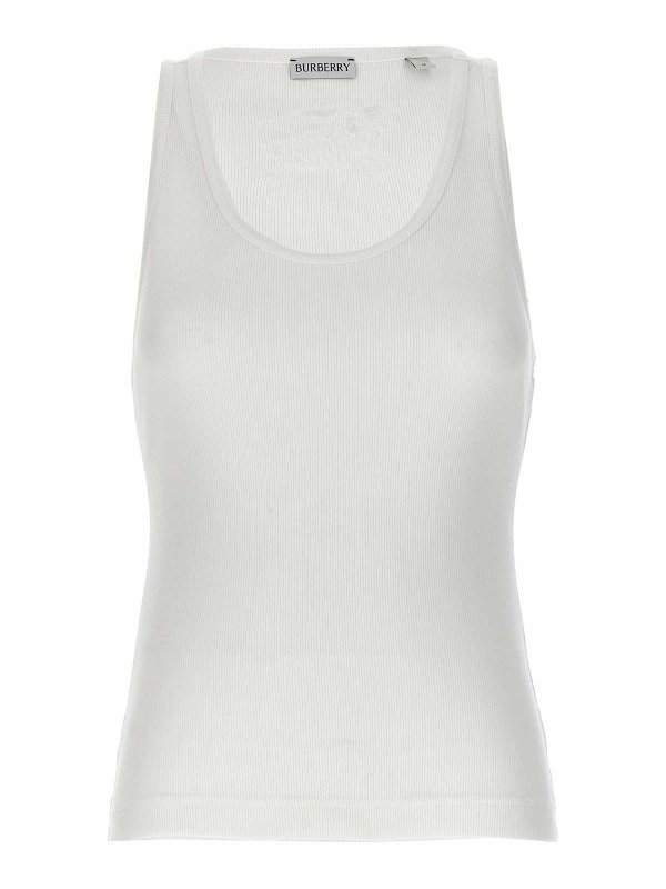BURBERRY: Tops y camisetas sin mangas - Top - Blanco