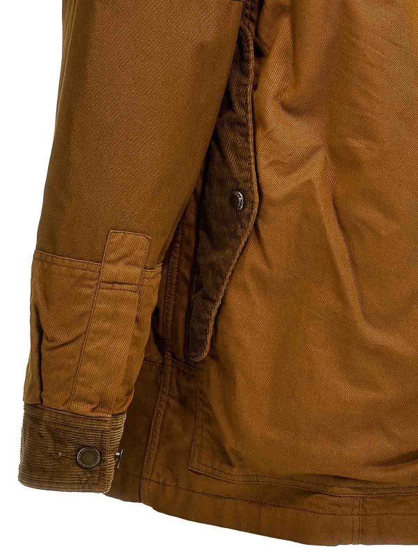 Ribbed Velvet Insert Canvas Jacket shop online: COMME DES GARCONS