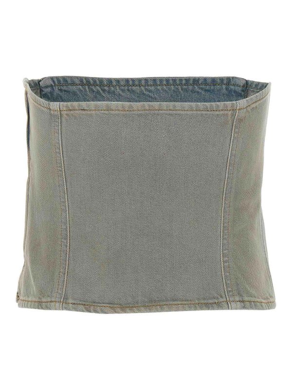 DIESEL: Tops y camisetas sin mangas online - Top - Azul Claro