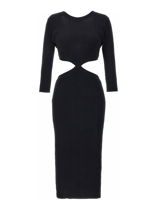 ELISABETTA FRANCHI: Robe longueur genou - Robe Au Genou - Noir
