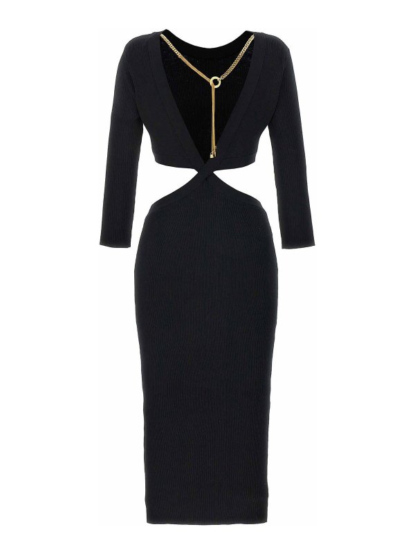 ELISABETTA FRANCHI: Robe longueur genou online - Robe Au Genou - Noir