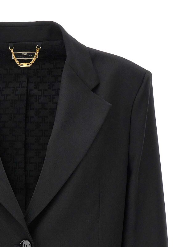 The Best Shops ELISABETTA FRANCHI: blazers - Double-Breasted Wool Blazer