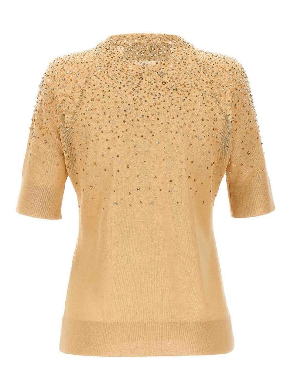 ERMANNO SCERVINO: Strickpullover mit Rundhalsausschnitt online - Rundhalspullover - Beige