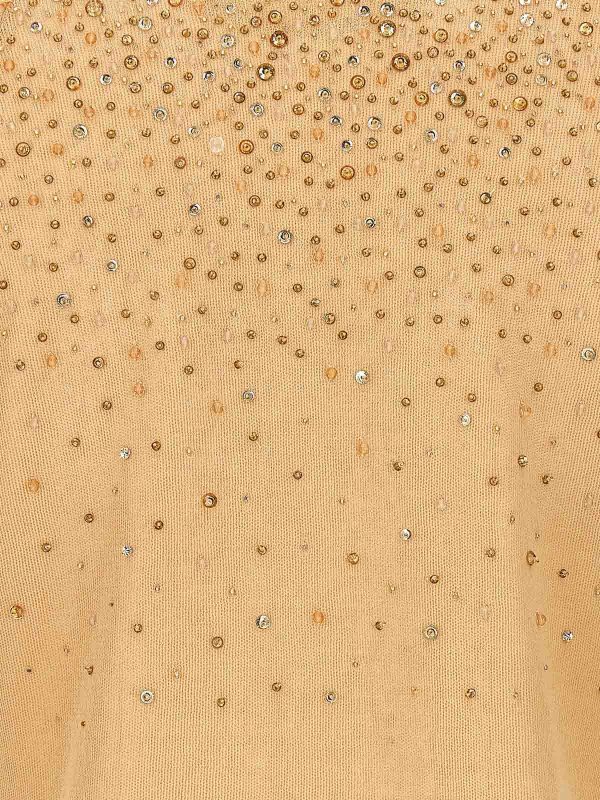 Rundhalspullover - Beige shop online: ERMANNO SCERVINO