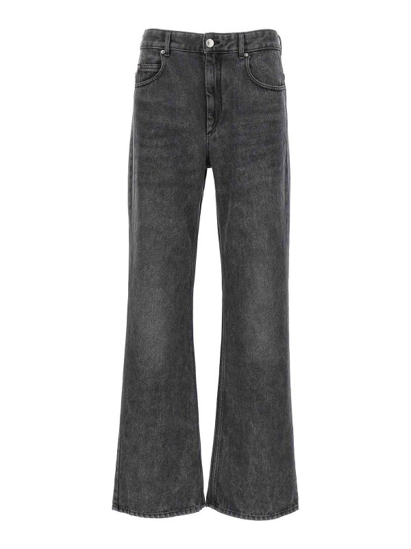 ISABEL MARANT: Jeans à jambe droite - Jean Droit - Gris