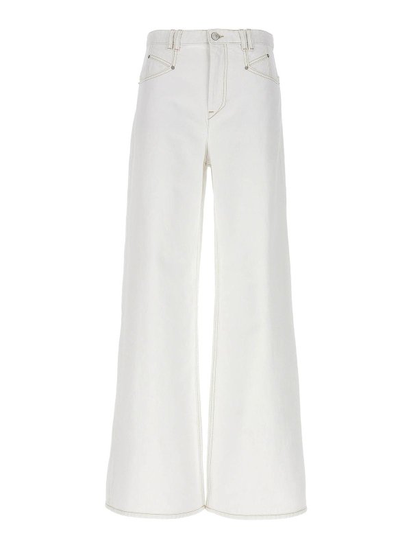 ISABEL MARANT: Jeans Rectos - Vaqueros Rectos - Blanco