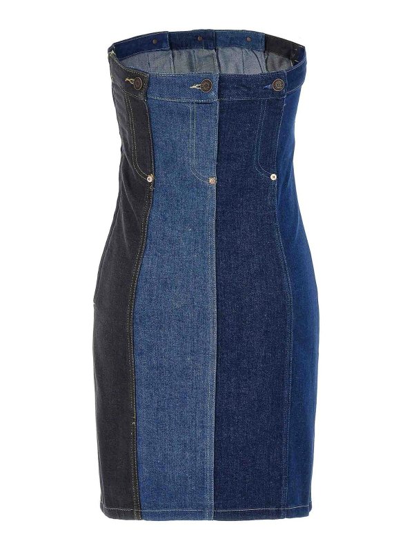 MOSCHINO JEANS: knee length dresses online - Patchwork Mini Dress