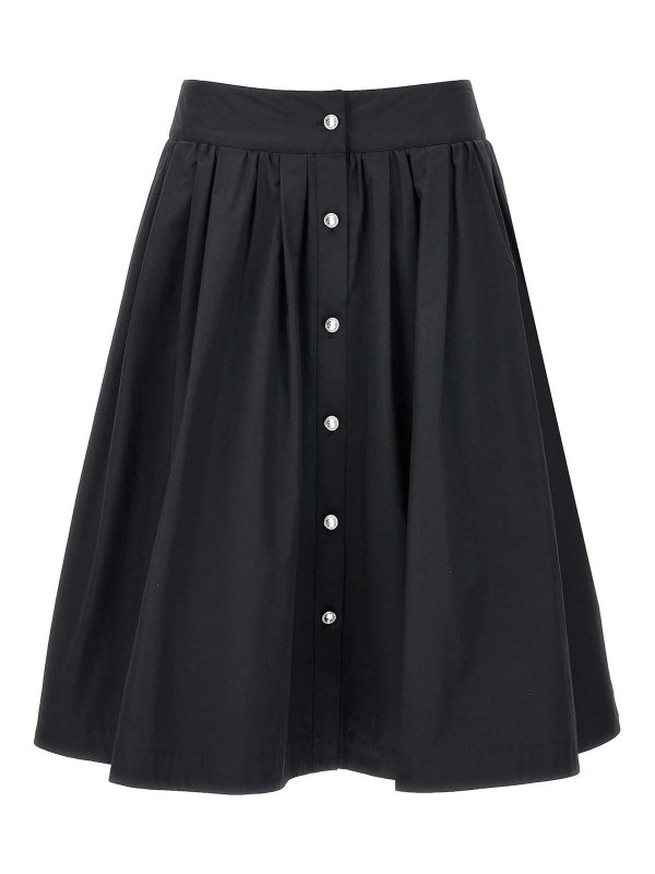 MOSCHINO: gonne al ginocchio  e longuette - Gonna in misto nylon con bottoni gioiello