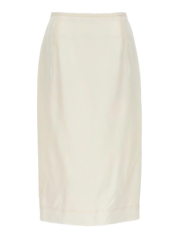 N°21: Knee length skirts & Midi - Silk Longuette Skirt