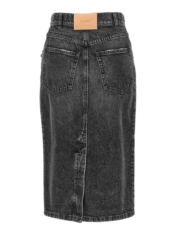 Nude: Jupes midi et au genou online - Jupe Midi - Noir